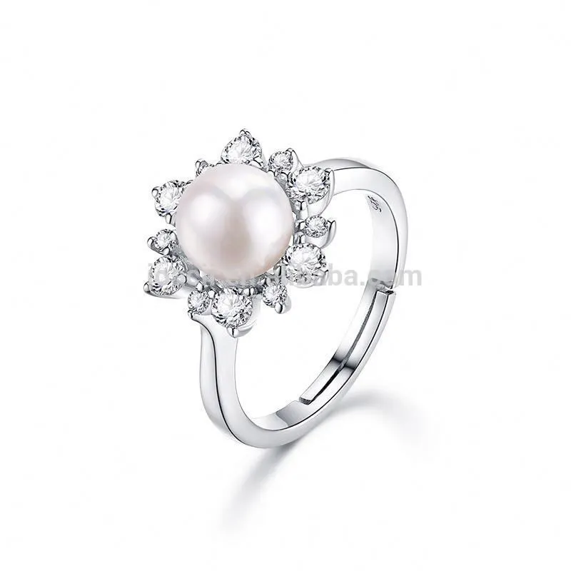 Joacii Women S925 Silver Jewelry High Quality Freshwater Pearl Engagement Ring With Bijoux Femme 1