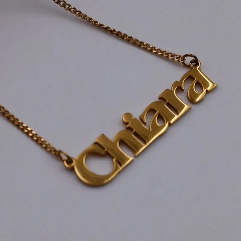 Factory White Gold Plated Custom Personalised Iced Out Zircon Name Necklace With Kullatut Korut 1