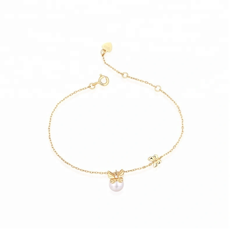Joacii Women S925 Silver Freshwater Pearl Bracelets With 18K Gold Plated 1