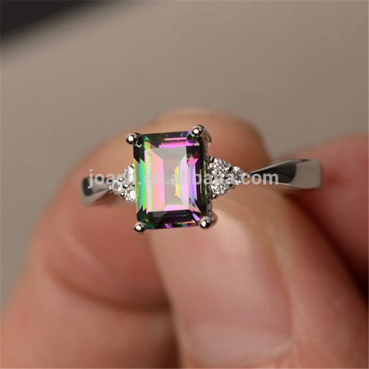 Emerald Cut Big Gemstone Fancy Colored Diamond Jewelry Ring 1