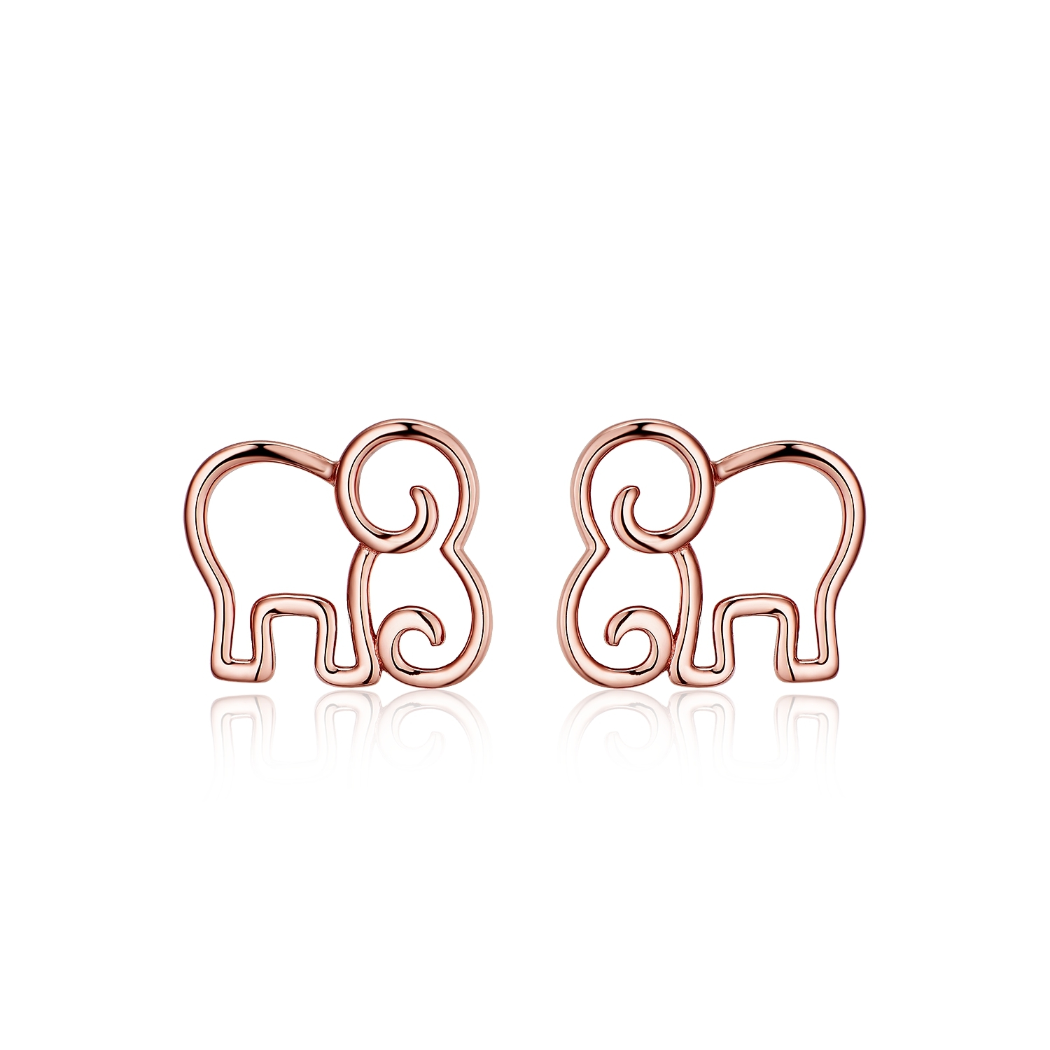 Joacii New925 Sterling SilverAnimal Boho Elephant Shaped Stud Earrings With Orecchino 1