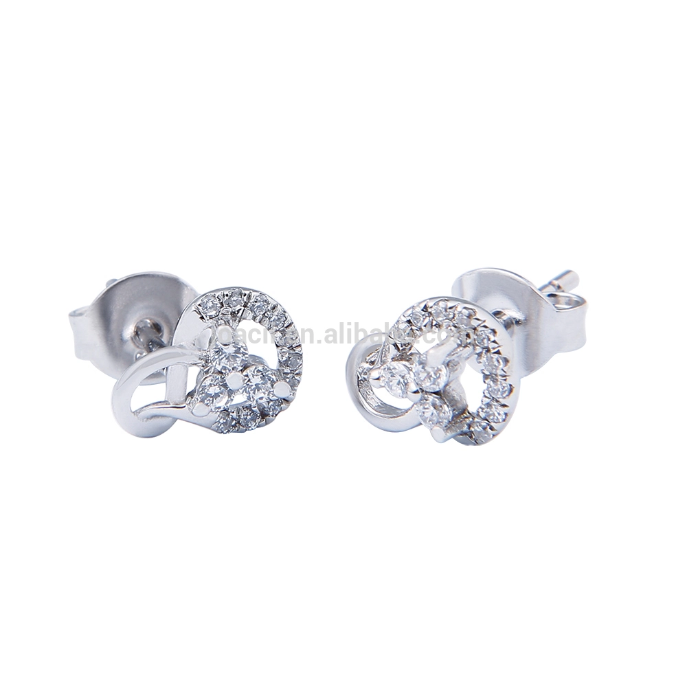 Joacii wholesale Customs Earring Jewelry sweet Heart designs women 925 Sterling Sliver Stud earrings 1