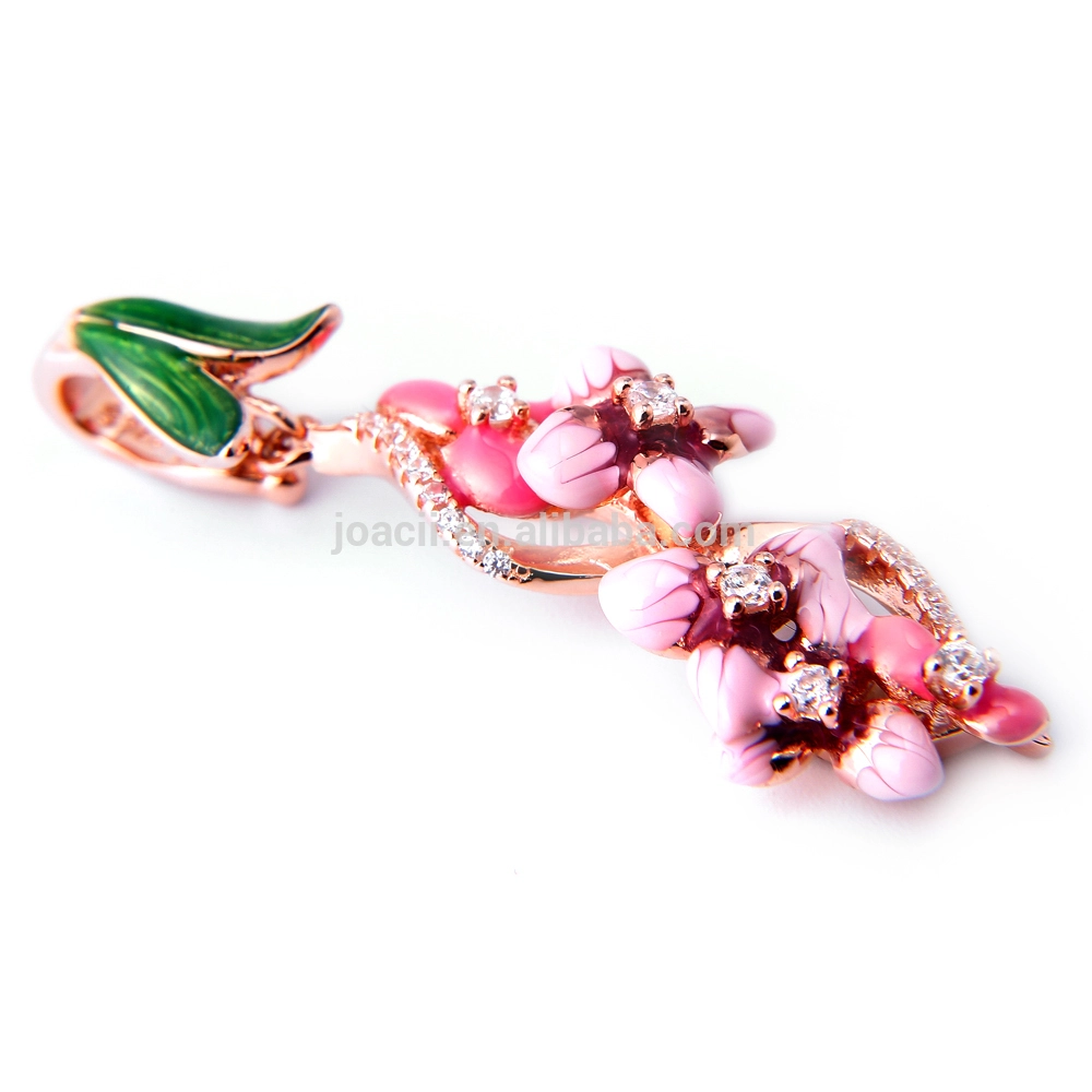Women 18K Rose Gold Plated silver jewelry Pendant Necklace 1