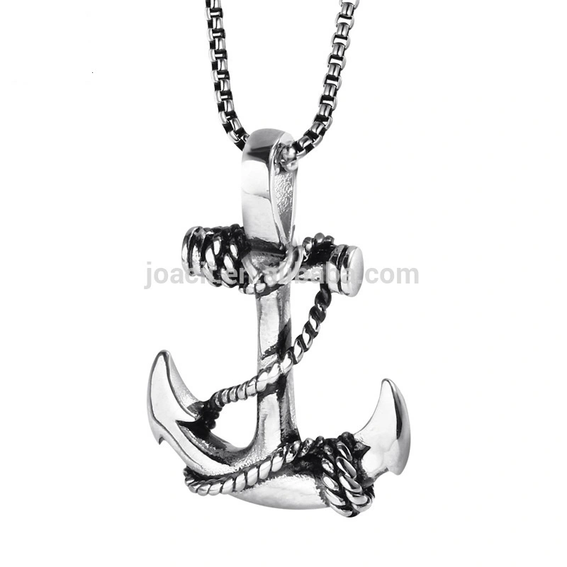 Men's Boat Anchor Necklace Alloy Titanium Steel Caribbean Pirate Anchor Pendant Jewelry 1