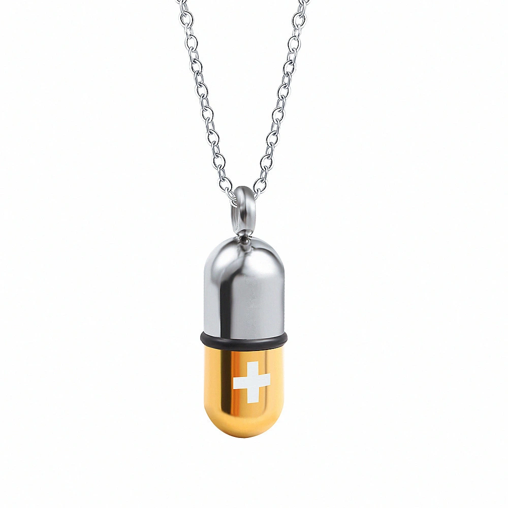 316L Stainless Steel IP Plating C-AN Pendant Necklace Jewelry 1