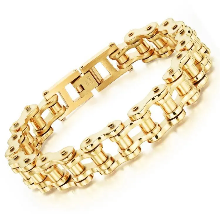 Joacii Wholesale Punk Customs Rock Men Stainless Steel Chain Bracelet With Kvinna Smycken 1