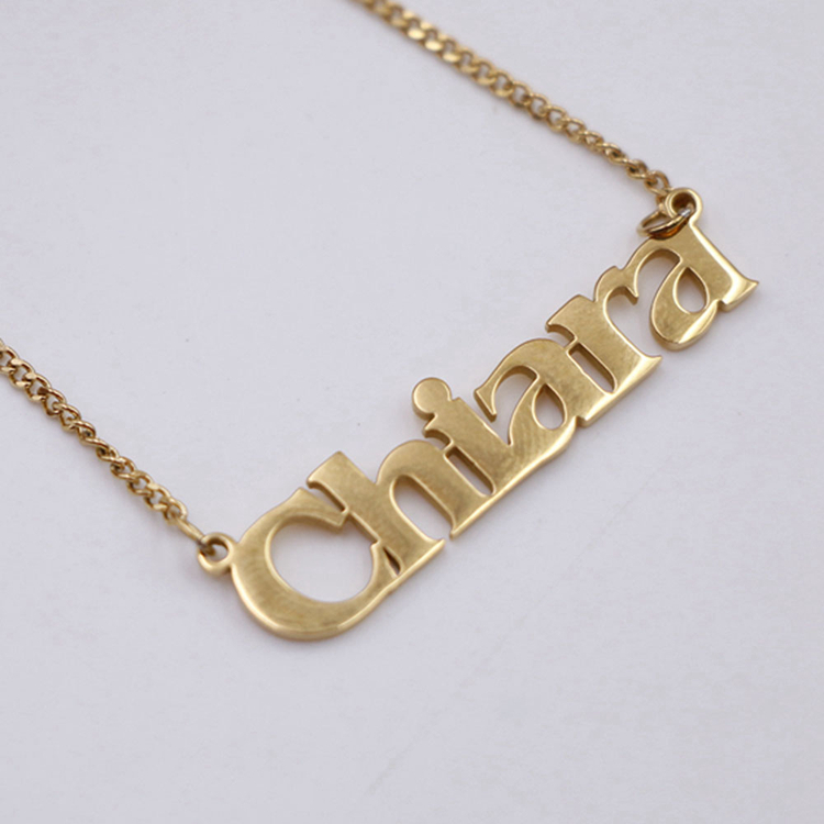 Joacii Letter Custom Stainless Steel Gold Multiple Name Necklace For Joias Mulher 1