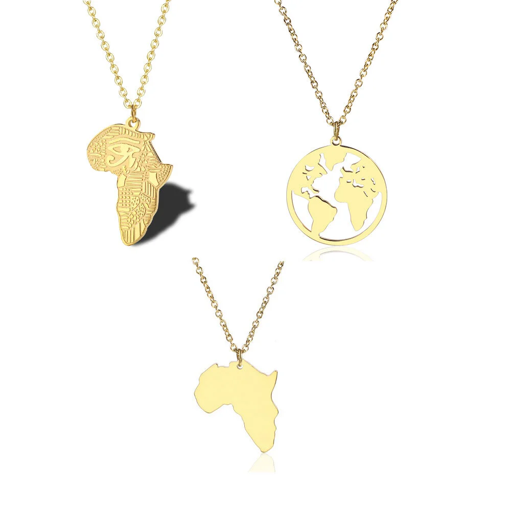 Factory Custom Oem Odm All National Urban Africa Somalia Florida Venezuela World Lebanon Pakistan Jamaica Map Pendant Necklace1 1