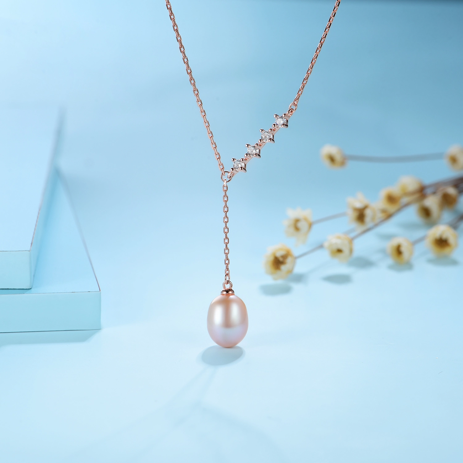 Custom 925 Sterling Silver Zircon Gold Plated Simple Mother Freshwater Long Single Pearl Necklace With Mulier Jewelry1 1