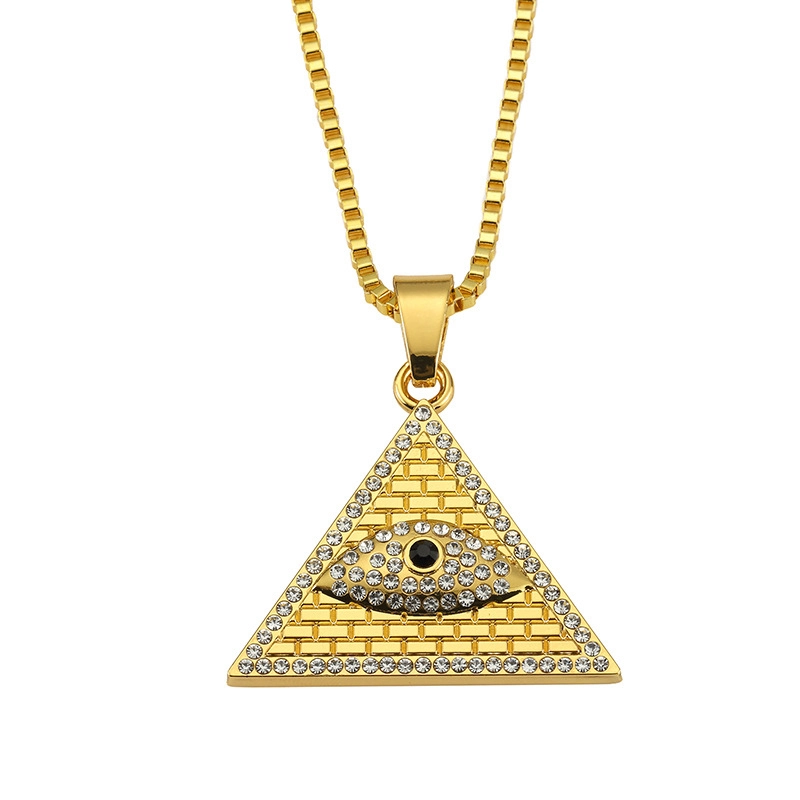 Joacii Horus Pyramid HipHop Alloy All seeing Eye Eye of Providence Pendant Jewelry for Men 1