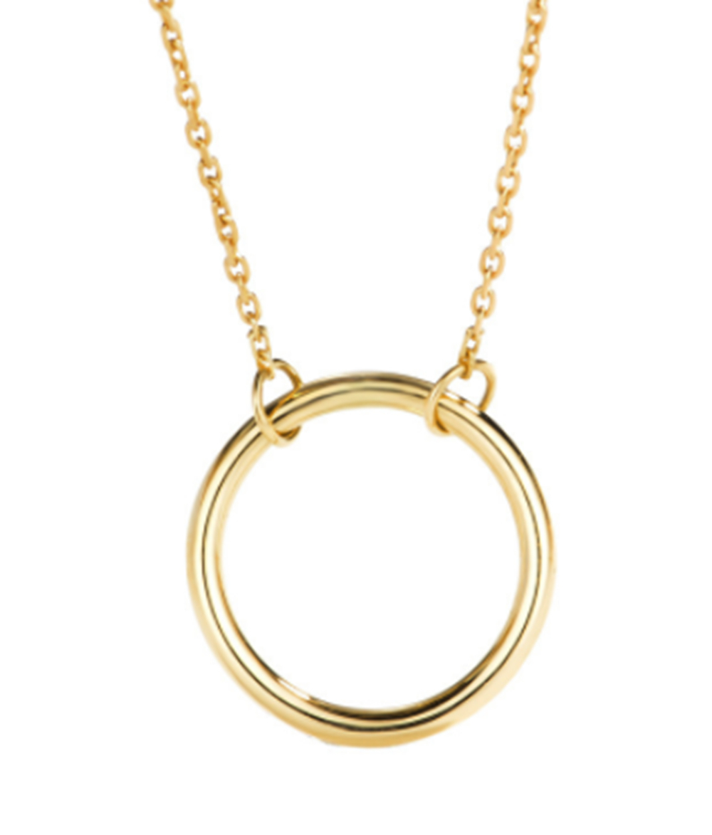 New 925 Sterling Silver LinkedDainty Circle Shaped Pendant Necklace1 1