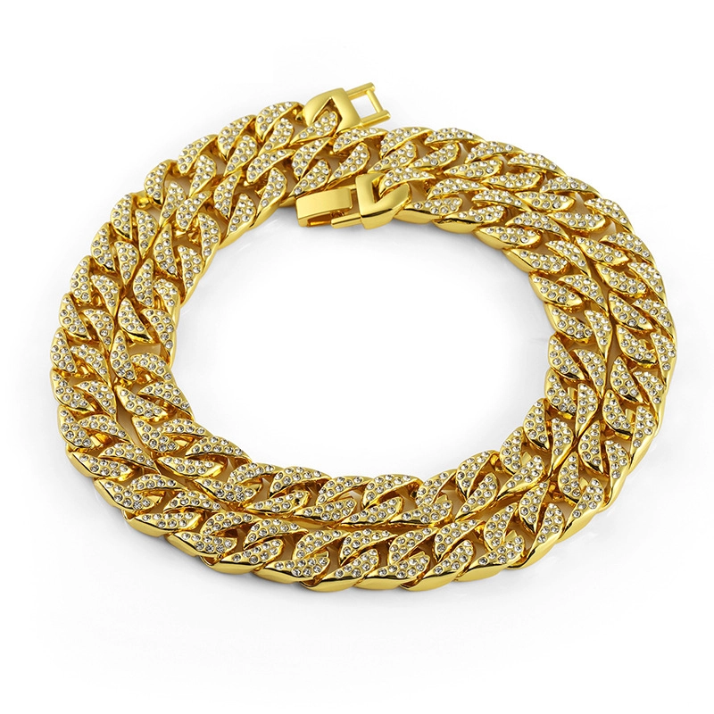 Joacii Custom 18K Plated Diamond Red More Color Cuban Link Choker (10Mm) In Yellow Gold With Frauenschmuck 1