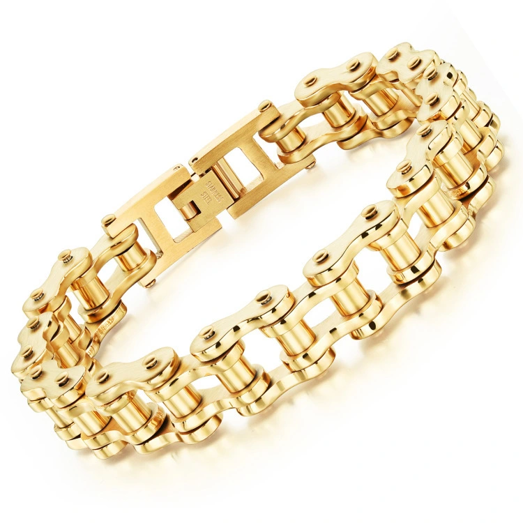Joacii Wholesale Punk Customs Rock Bracelet Men Stainless Steel Chain Bracelet 1