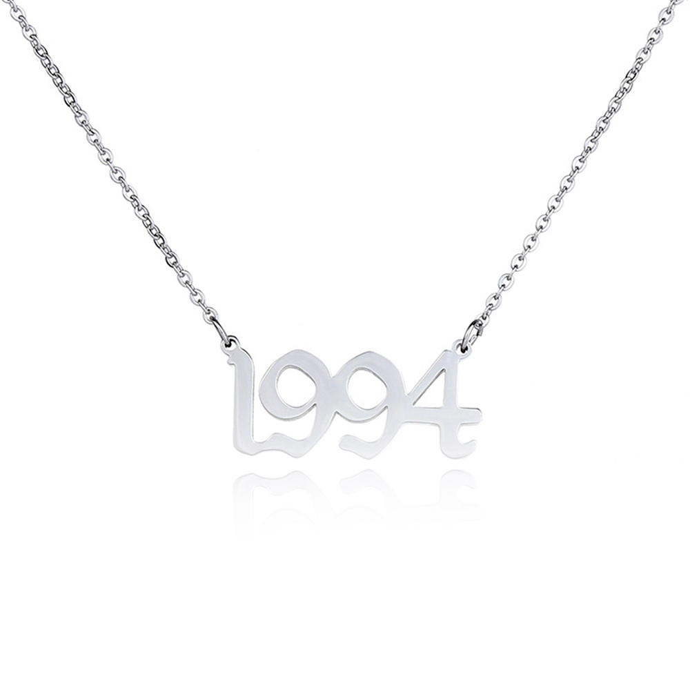 Joacii Custom Stainless Steel Diamond 2000-2004 15 Birth Year Necklace Number For Kaulakoru 1