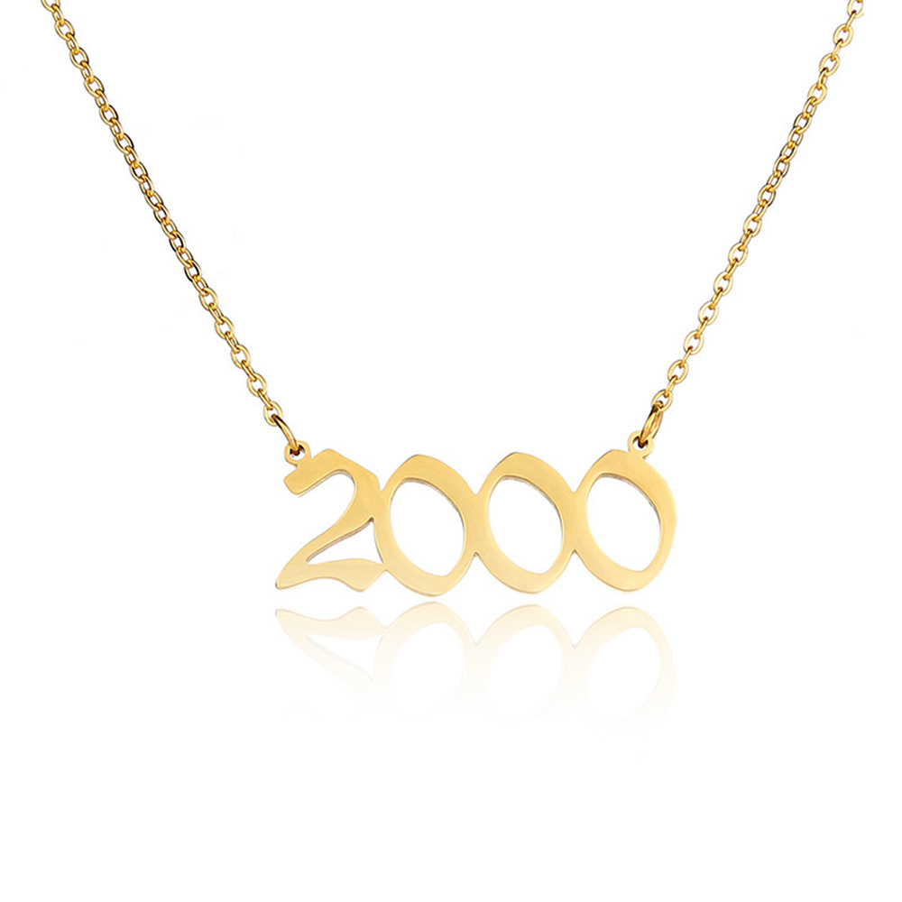 Joacii Custom Stainless Steel Silver And Year Necklace For Collana 1