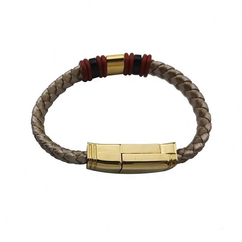 316L Stainless Steel Android Data Charger Cord Bracelet Type C Connect With Joias Mulher 1