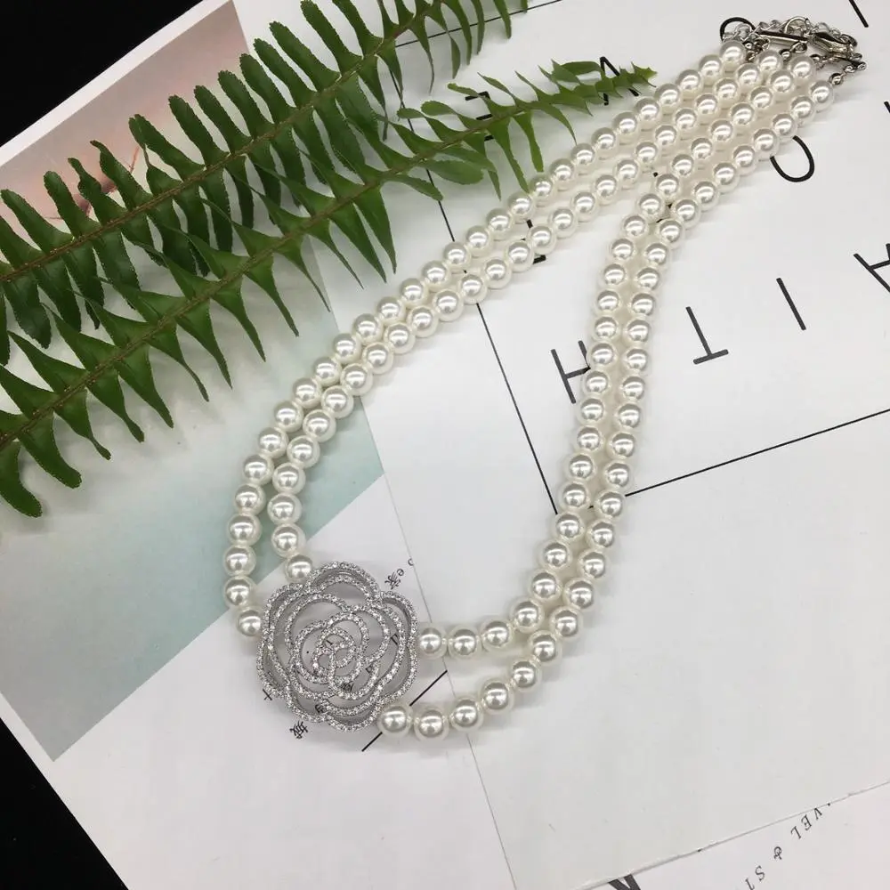 Freshwater Pearl Collarbone Necklace With Halskette 1