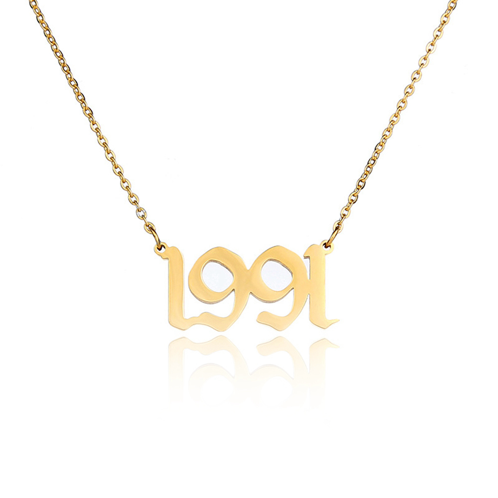 Joacii Custom Stainless Steel Of Birth Jewelry Crown Year Necklace For Halsbands 1