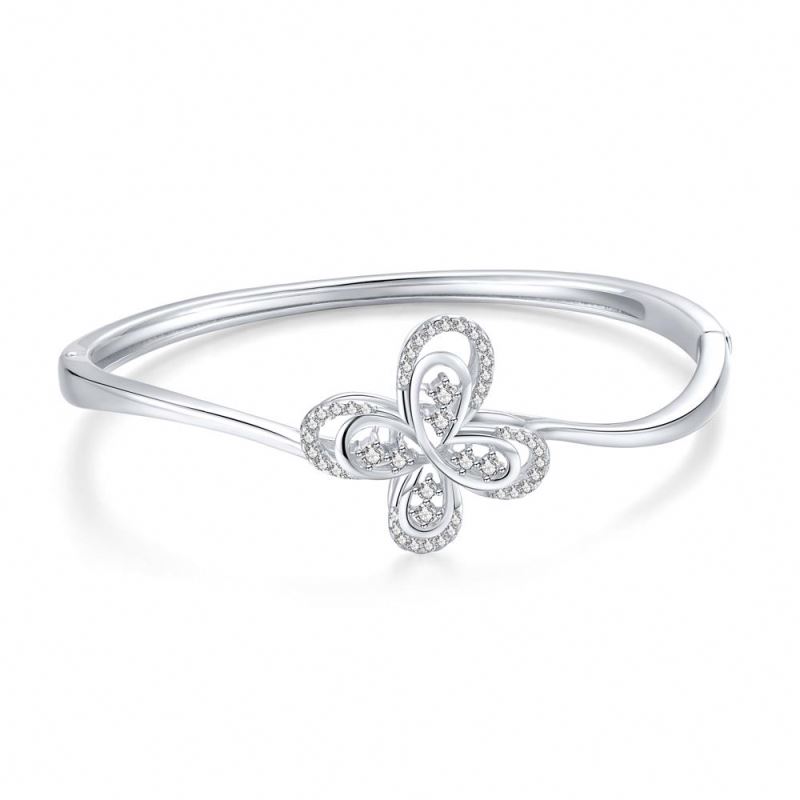 Fashion 925 Sterling Silver Gold Plated Diamond Butterfly Shaped Bracelet For Women With Armband1 1