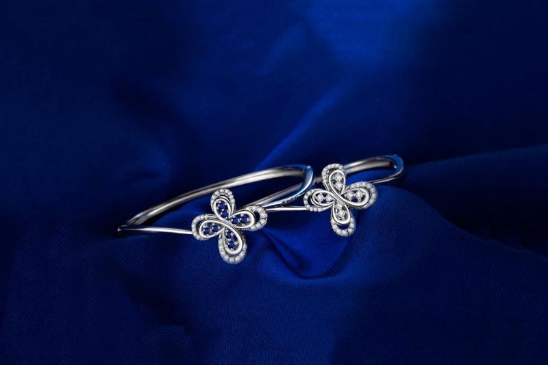 Fashion 925 Sterling Silver Gold Plated Diamond Butterfly Shaped Bracelet For Women With Armband1 3