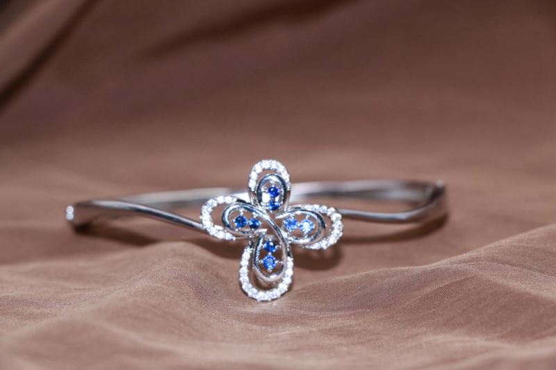 Fashion 925 Sterling Silver Gold Plated Diamond Butterfly Shaped Bracelet For Women With Armband1 5