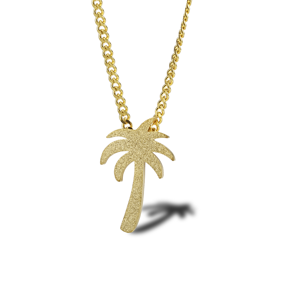 Joacii RTS Stainless Steel Small Wooden Coconut Tree Necklace 1