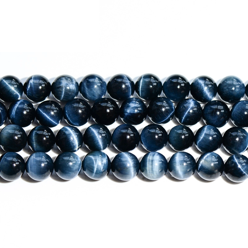 Aaaaa Natural Stone Blue Tiger'S Eye Round Beads For Jewelry Making With Vergulde Sieraden 1