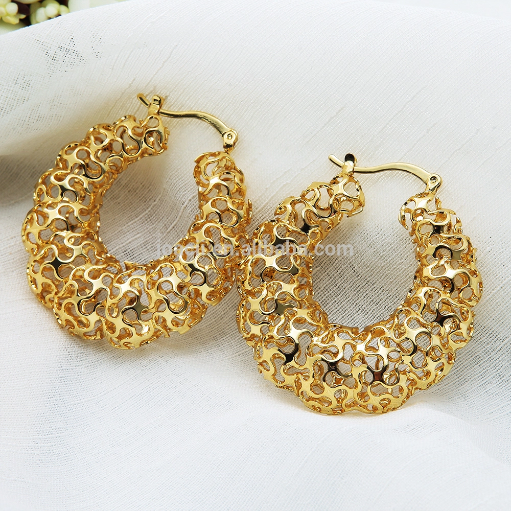 Jewelry Arabian earrings 18k gold plated alloy earrings round big jewelry 1