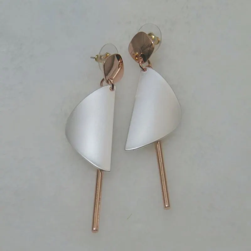 Wholesale Rose Gold Plated Long Stick Earrings Copper Jewelry With Joyeria De Mujer 1