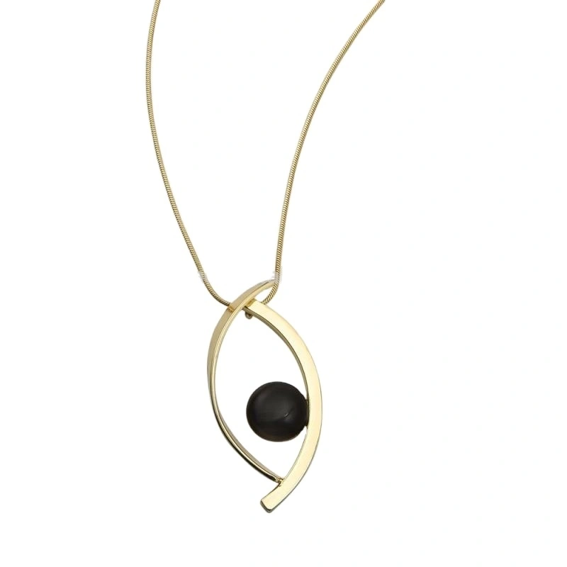 Fashion Women Resin Gold Pendant Necklace Jewelry With Orbis 1