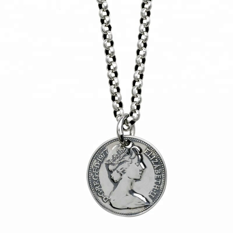 Custom silver jewelryQueen elizabeth corn pendant reproduction vintage necklace antique 1