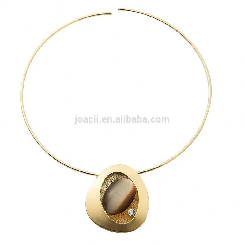 Joacii yellow necklace woman gold plated jewelry necklace pendant 1