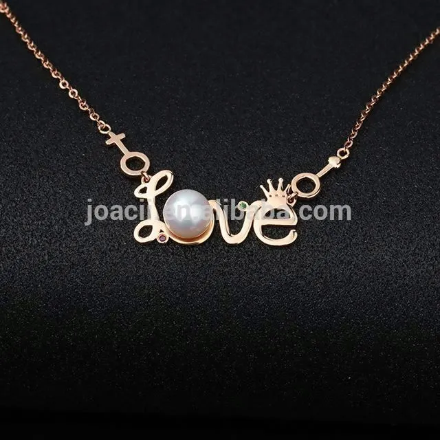 Love Freshwater Pearl Ball Pendant Necklace Jewelry With Colar 1
