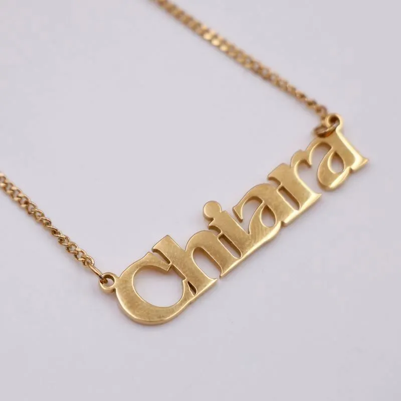 Factory Custom Stainless Steel Personalised Mouse Symbol Silver Nameplate Necklace With Gioielli Da Uomo 1