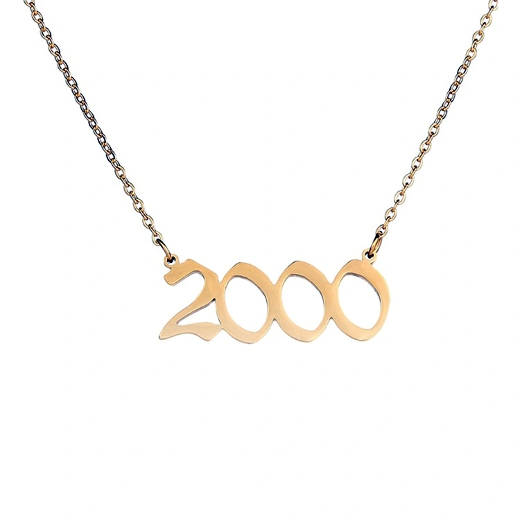 Joacine Custom Stainless Kids Steel Necklace Year Stud Necklace For Bijoux 1