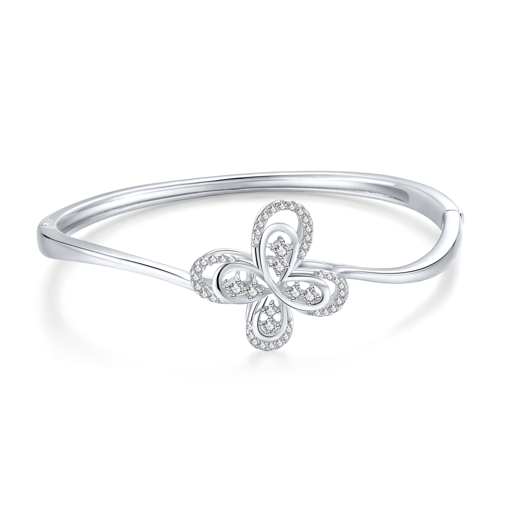 Fashion 925 Sterling Silver Gold Plated Diamond Butterfly Shaped Bracelet For Women With Armband2 1
