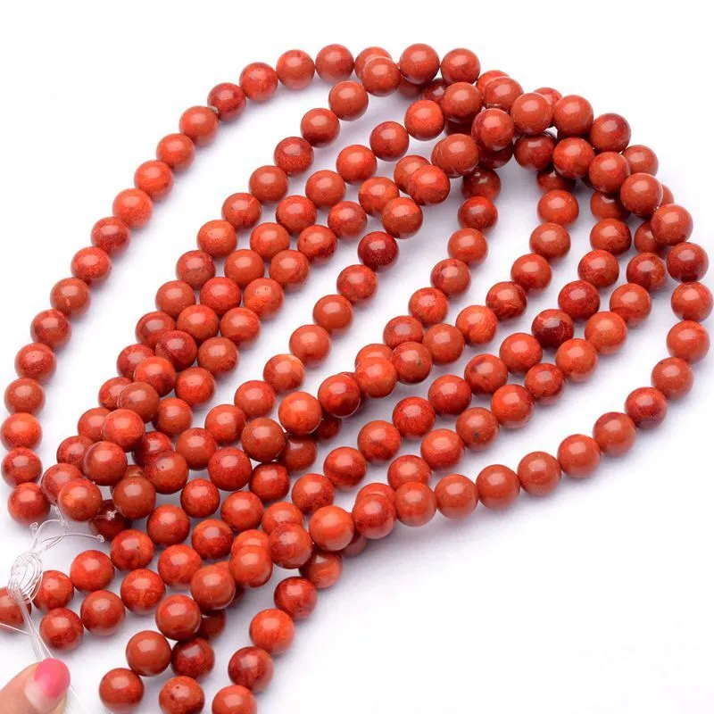 Wholesale Coral Sarcandra Glabra Round Bead Jewelry Designs With Kaulakoru 1
