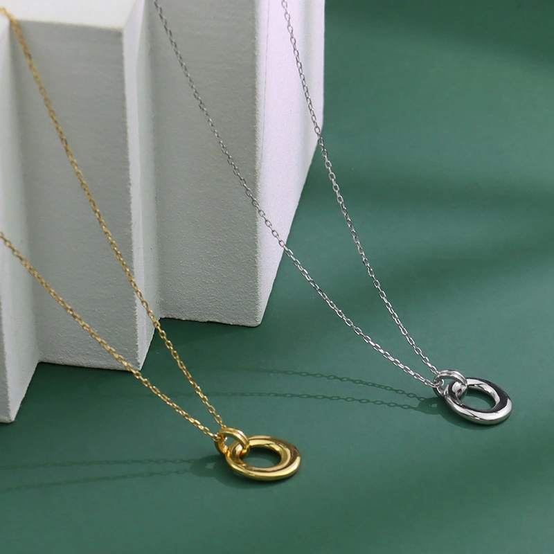 Custom 925 sterling silver Personalised oval shape pendant short chainnecklace1 1