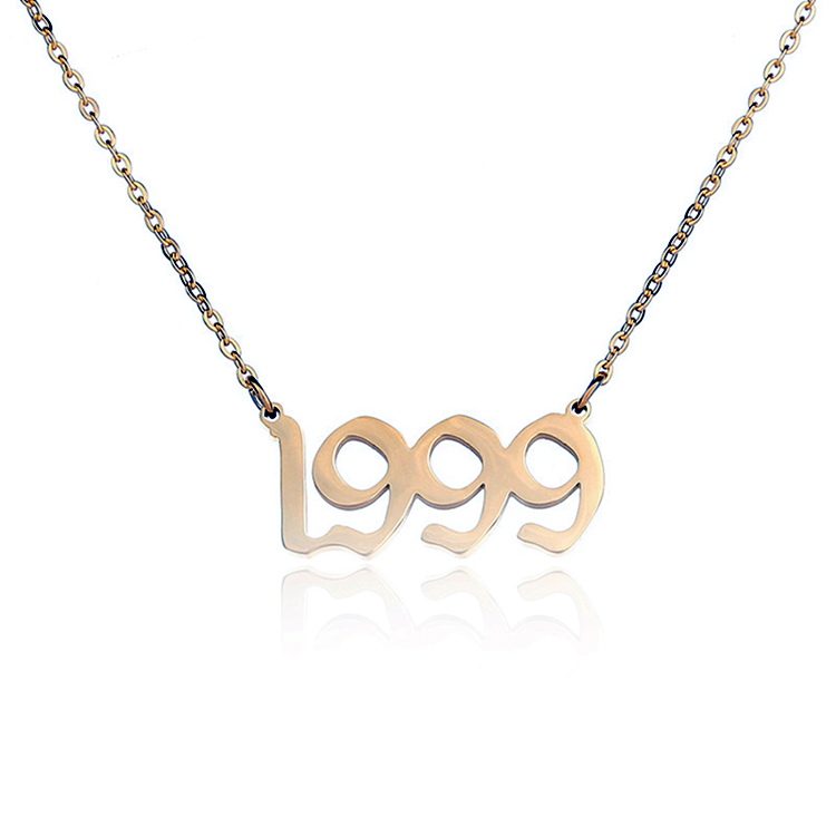 Joacii Custom Stainless Steel 1960 Cuban Link Established Year Necklace Wholesale For Smycken 1