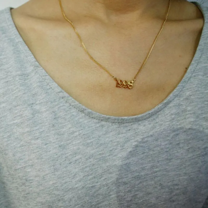 Joacii Custom Stainless Steel Pendant 18K Gold Necklace Year Link Chain Necklaces For Korut 1