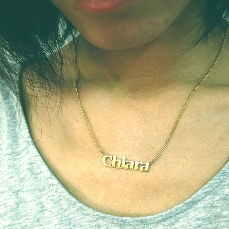 Joacii Custom Stainless Steel Vertical Iced Out Acrylic Name Plate Necklace For Kaulakoru 1