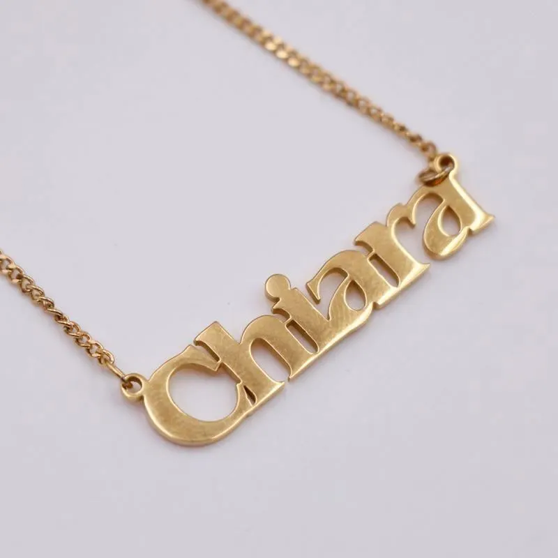 Joacii Custom Stainless Steel Two Gold Names 925 Sterling Silver Name Plate Necklace For Kettings 1