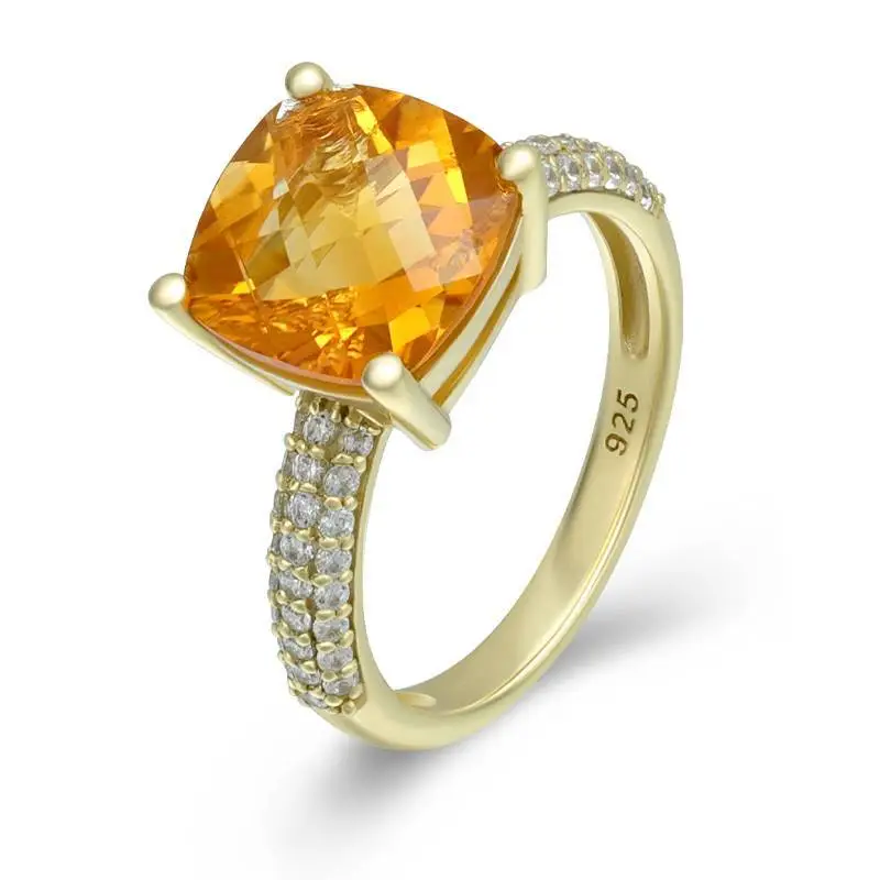 Citrine Cushion Ring 1