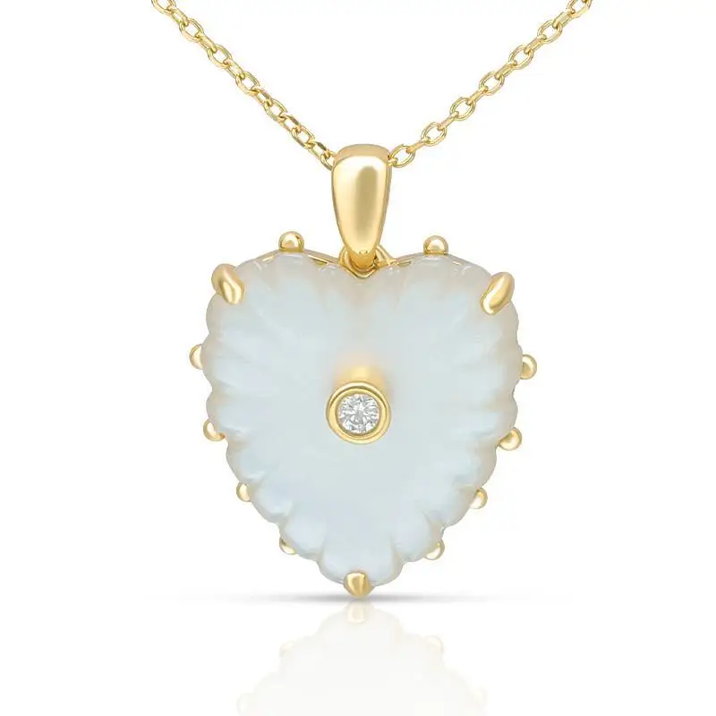 Mother of Pearl Heart Necklace 1
