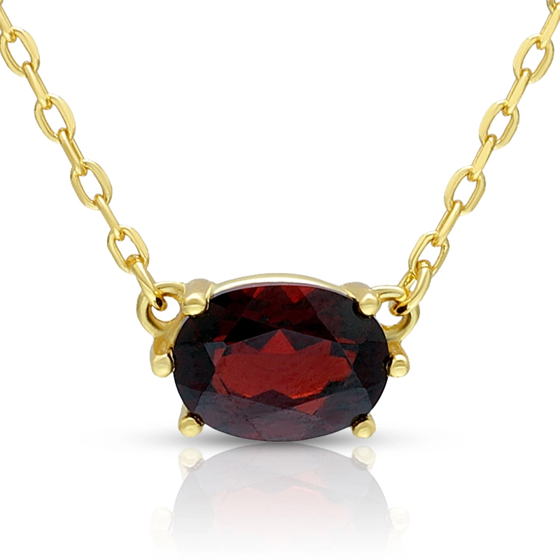 January Garnet Birthstone Necklace 1