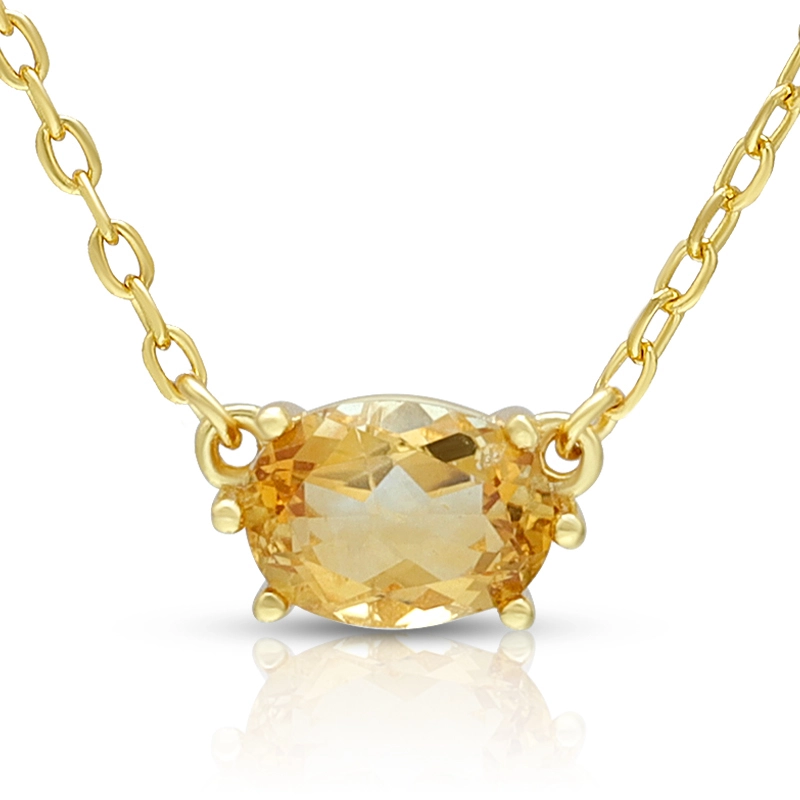 November Citrine January Birthstone Necklace 1