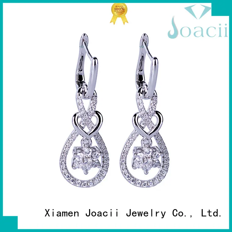 pure white gold earrings promotion for women 1