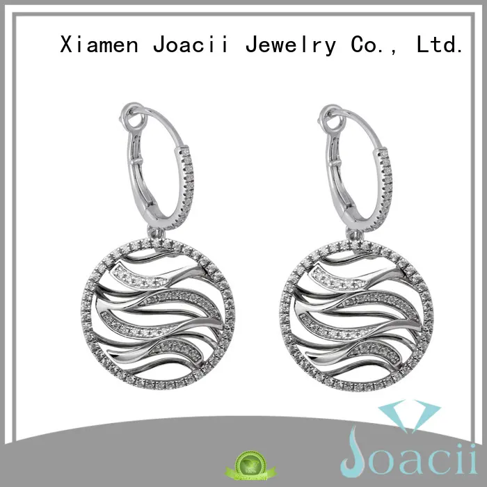 Joacii shaped white gold hoop earrings for wife 1