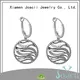 Joacii shaped white gold hoop earrings for wife 1
