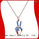 pretty white gold diamond necklace with good price for female 1